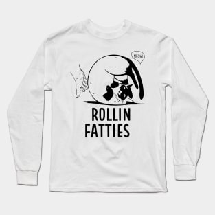 Rolling Fatties Funny Fat Cat Cute Kitten lover Long Sleeve T-Shirt